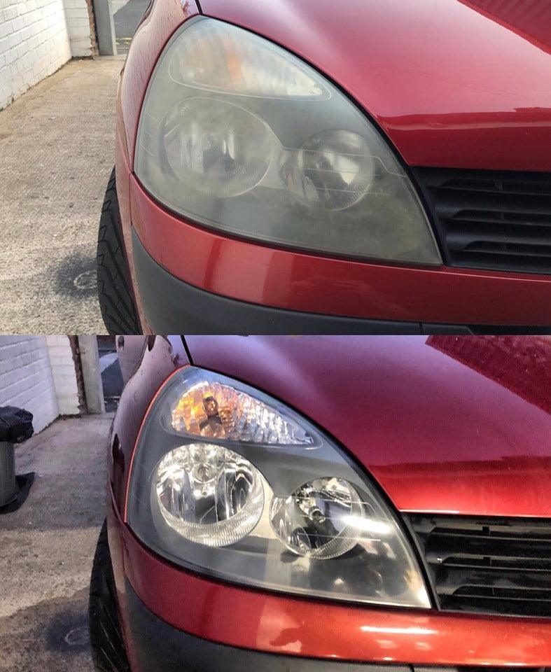 Headlight restoration on a Renault Clio
