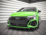 Maxton Design Gloss Black Front Splitter V.1 Audi RS3 8Y (2020-)