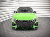 Maxton Design Gloss Black Front Splitter V.1 Audi RS3 8Y (2020-)