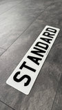 2D Standard printed number plates