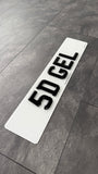 5D Gel number plates