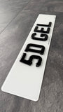 5D Gel number plates