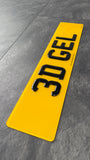 3D Gel number plates
