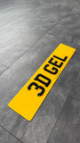 3D Gel number plates