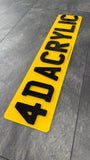 4D Acrylic number plates