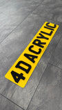 4D Acrylic number plates